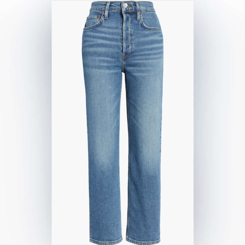 Re/Done High Waist Stovepipe Jeans Size 25